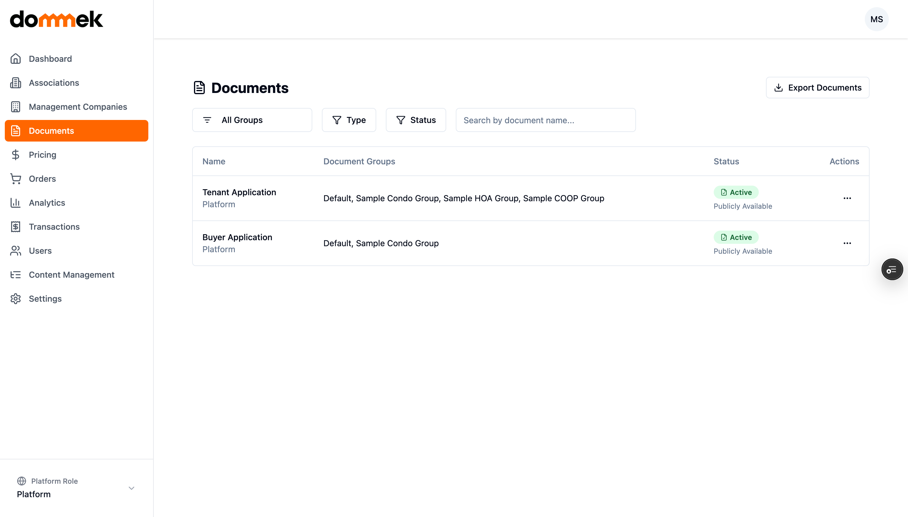 Document templates
